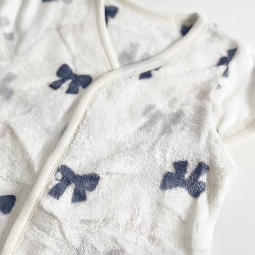 パジャマベスト フリース リボン柄 グレー×80-95cm ベビーザらス限定