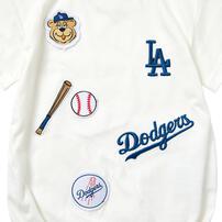 MLB ワッペン半袖ボディスーツ  ドジャース オフホワイト&times;70cm  ベビーザらス限定 赤ちゃん 出産準備 出産祝い ベビー服 子供服