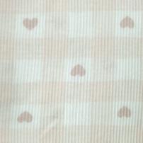 長袖シャツ肌着 2枚組 テレコ チェックハート ホワイト×90cm