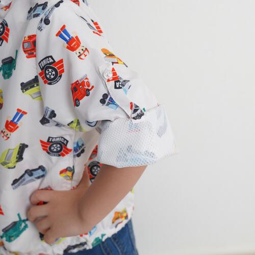 【TOMICA kie_158さんプロデュース】TOMICA トミカ ウィンドブレーカー ホワイト×90cm