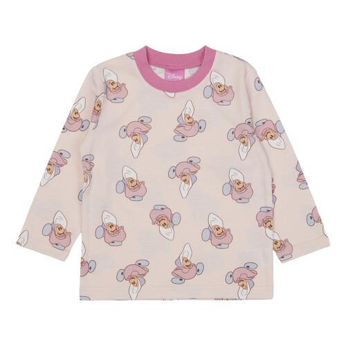 Disney ディズニー ヤングオイスター 長袖Tシャツ 天竺 総柄 ピンク&times;95cm ベビーザらス限定