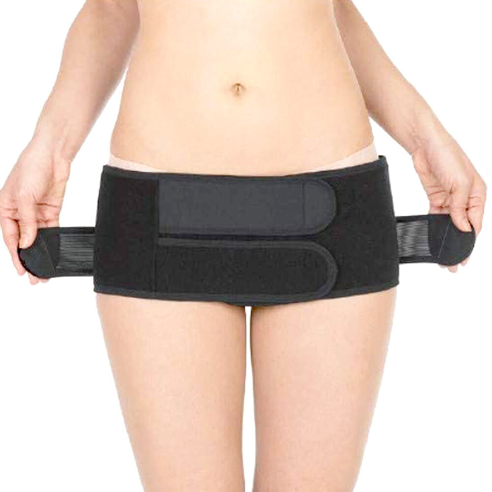 守って締める ふわキュット産後の骨盤ベルト 帝王切開対応 (ブラック