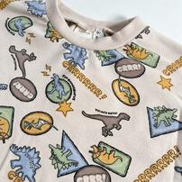 COJIKA ストレッチデイリートレーナー ミニ裏毛 恐竜 ベージュ×90cm ベビーザらス限定