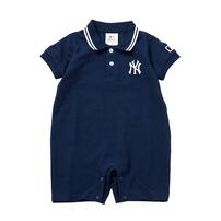MLB 衿付き半袖カバーオール ヤンキース ネイビー&times;80cm  ベビーザらス限定