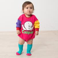 【Welcome to the Universe Baby × chimajiro0730さん】キャスパー 長袖ダルマボディスーツ ピンク×80cm