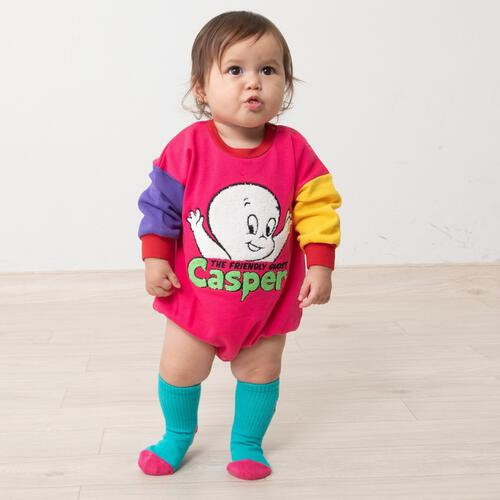 【Welcome to the Universe Baby × chimajiro0730さん】キャスパー 長袖ダルマボディスーツ ピンク×80cm