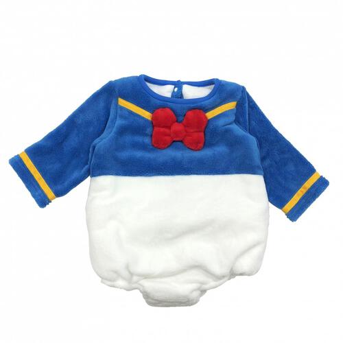 Disney ディズニー 長袖たまごオール 帽子付き ドナルド フリース ベビーザらス限定