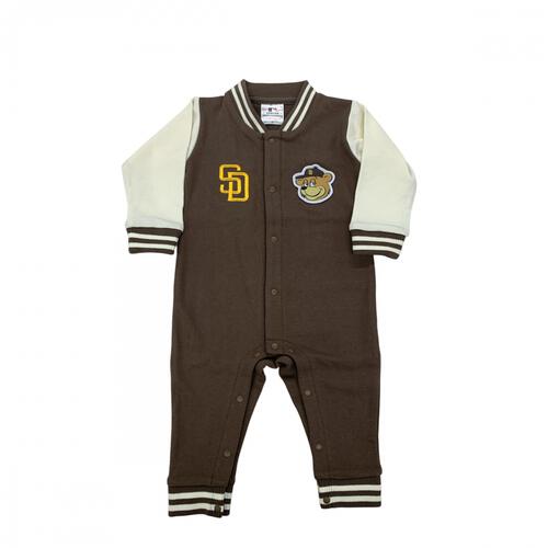 MLB スタジャン風 ロンパース パドレス ブラウン×80cm ベビーザらス限定