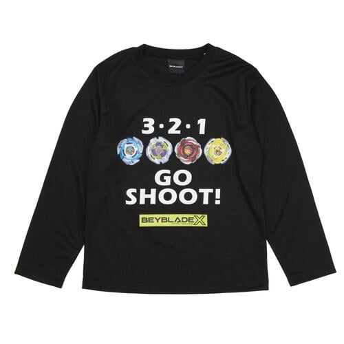 ベイブレードエックス 長袖パジャマ ロゴプリント ブラック×120cm ベビーザらス限定