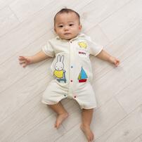 miffy ミッフィー 半袖カバーオール デニムニット ナチュラル&times;80cm  ベビーザらス限定