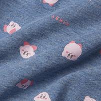 星のカービィ 吊りブルマ 総柄 デニムニット グレー&times;70-80cm ベビーザらス限定