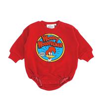 【Welcome to the Universe Baby × chimajiro0730さん】ウッドペッカー 長袖ダルマボディスーツ レッド×70cm