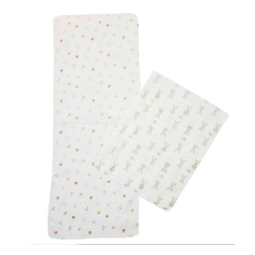 ガーゼ入浴布2枚組(うさぎ&times;フリー) ベビーザらス限定