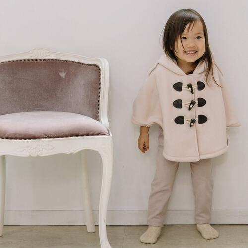 ベビーザらス限定　RAT-A-TATR ラッタッター 裏ボア ポンチョ(ホワイト&times;100cm)