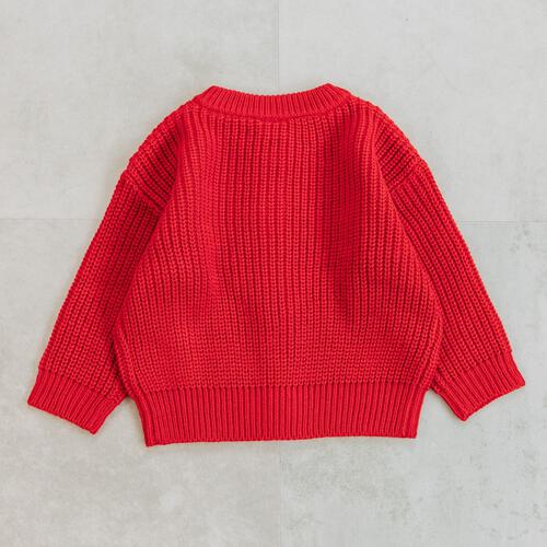 【FirstCloset×mioさん】カーディガン レッド×90cm