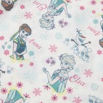 Disney ディズニー 半袖パジャマ アナと雪の女王 総柄 腹巻付き パープル&times;100cm