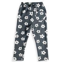 ベビーザらス限定　COJIKA 10分丈デイリーストレッチパンツ デイジー柄 ミニ裏毛(ブラック&times;90ｃｍ)