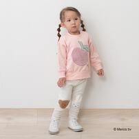 Miffy ミッフィー ファーアップリケトレーナー リンゴ ピンク&times;95cm