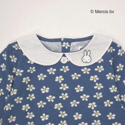 ミッフィーオハナソウガラプリントワンピース ブルー×90cm ベビーザらス限定