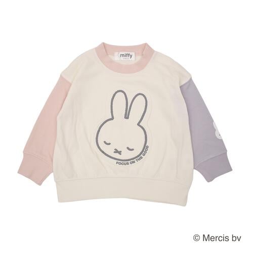 ミッフィープリントアップリケトレーナー ナチュラル×80cm ベビーザらス限定