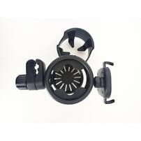 Rebalo（リバロ） 2ドリンクホルダースマホスタンド付 ブラック 【ベビーカーアクセサリー】