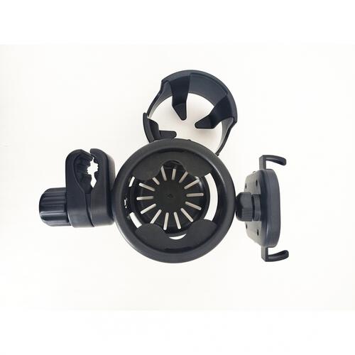 Rebalo（リバロ） 2ドリンクホルダースマホスタンド付 ブラック 【ベビーカーアクセサリー】