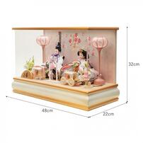 【雛人形】ケース飾り 親王飾り「桜刺繍金ぼかしパノラマアクリル」 (322123)ひな人形 コンパクト トイザらス・ベビーザらス限定【メーカー直送】