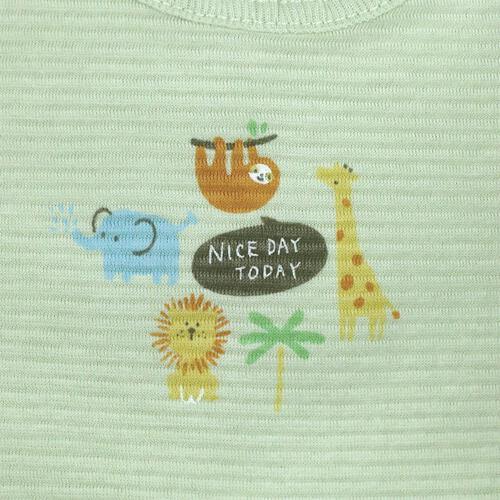 2枚組涼感袖なしシャツ肌着 シースルー アニマル グリーン&times;90cm ベビーザらス限定