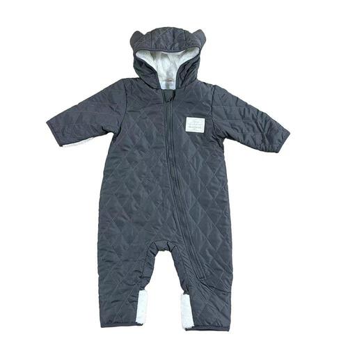 ジャンプスーツ くまみみ ダイヤキルト柄 チャコール×70cm ベビーザらス限定