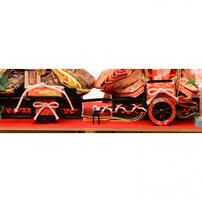 【雛人形】ケース飾り 親王飾り「桜模様黒塗」 (322201)ひな人形 ひな祭り お雛様 おしゃれ【メーカー直送】