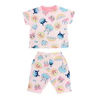 アンパンマン フェイス総柄半袖パジャマ メッシュ ピンク&times;80cm