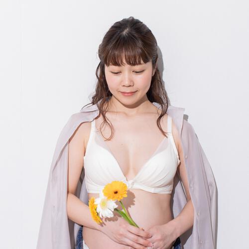 Petit jouet for maternity プティジュエット ベベシェリ 授乳ブラ フロントオープン(ナチュラル×M MU)