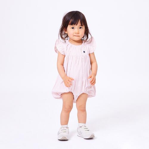 POLO BCS 袖フリル半袖ロンパース ピンク&times;70cm ベビーザらス限定 赤ちゃん 出産準備 出産祝い ベビー服 子供服