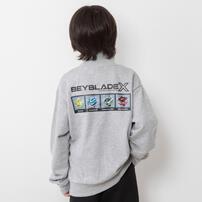 BEYBLADE X 長袖トレーナー ハーフジップ ベイブレード エックス グレー&times;120cm ベビーザらス限定
