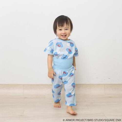 ドラクエベビー＆キッズ メッシュパジャマ スライムぴぴぴ ブルー&times;90cm