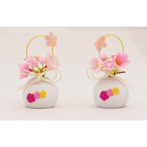 【雛人形】木目込みケース飾り 五人飾り「ひなまり」クリスタル (337206) ひな人形 おしゃれ ピンク トイザらス・ベビーザらス限定【メーカー直送】