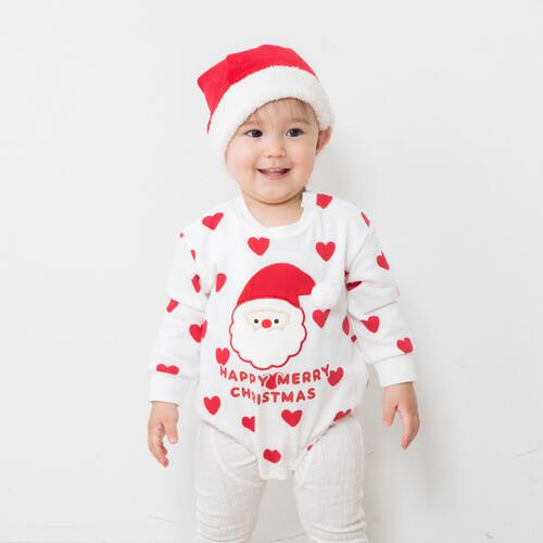 クリスマスダルマオール 裏毛 サンタ コスチューム ベビー サンタクロース コスチューム 子供 衣装 ホワイト×70cm ベビーザらス限定