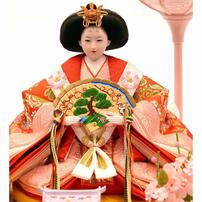 【雛人形】ケース飾り 親王飾り「金彩桜に玉手箱白塗六角」  (322347)ひな人形 おしゃれ ホワイト トイザらス・ベビーザらス限定【メーカー直送】