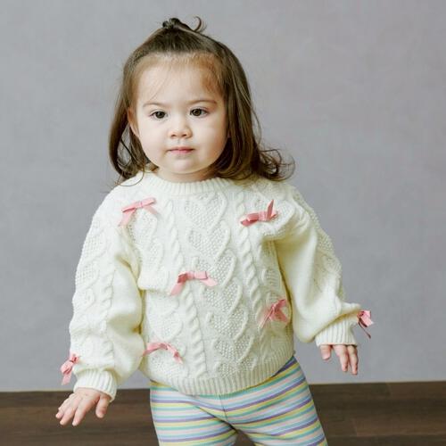 sophitica リボンニットプルオーバー オフホワイト×90cm