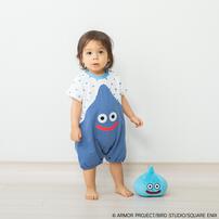 ドラクエベビー＆キッズ 半袖ロンパース スライム ブルー×80cm