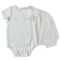 半袖打ち合わせロンパース肌着 2枚組 涼感シースルー(ピンク×70cm) ベビーザらス限定