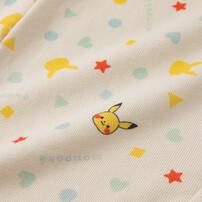 monpoke モンポケ 長袖ロンパース お尻ピカチュウ ナチュラル×80cm