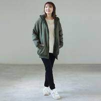 らくちんあったかシームレスレギンス ブラック×M-L