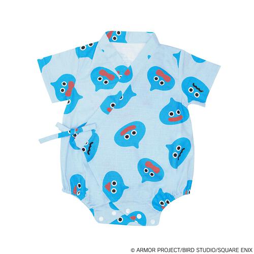 ドラクエベビー＆キッズ 甚平ロンパース スライムぴぴぴ ブルー&times;80cm