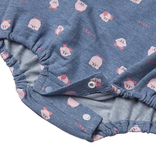 星のカービィ 吊りブルマ 総柄 デニムニット グレー&times;70-80cm ベビーザらス限定