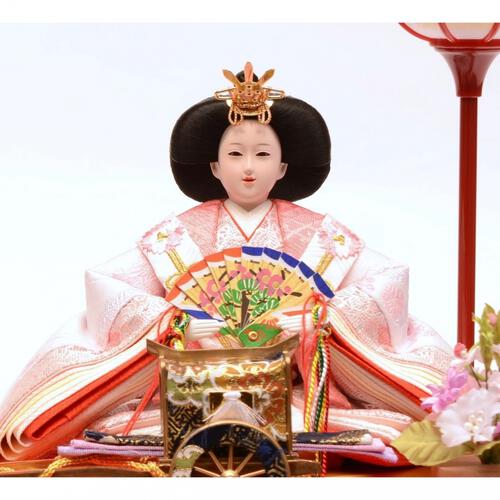 【雛人形】ケース飾り 親王飾り「桜金ぼかしパノラマアクリル」 (322034)ひな人形 ひな祭り お雛様 おしゃれ【メーカー直送】