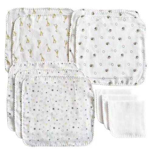 10枚組ガーゼハンカチ イエローセット イエロー&times;フリー  ベビーザらス限定