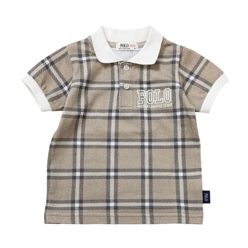 POLO BCS 配色半袖ポロシャツ ベージュ&times;90cm ベビーザらス限定