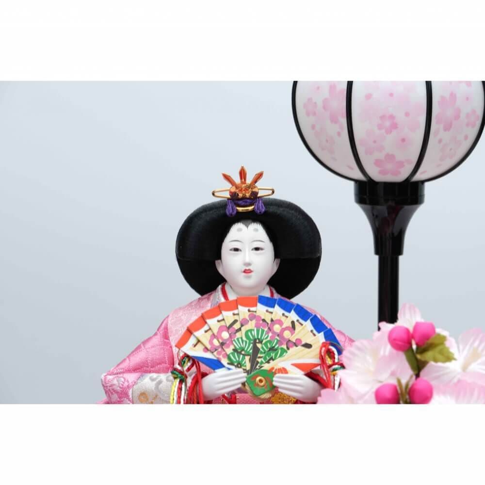 雛人形】ケース飾り 親王飾り「桜模様黒塗」(322611)ひな人形 ひな祭り