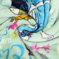 プレミアムハーフ毛布 アナと雪の女王 グリーン 100×140cm